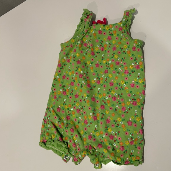 Jumping Beans Green Flower & Fish Romper - Picture 7 of 9